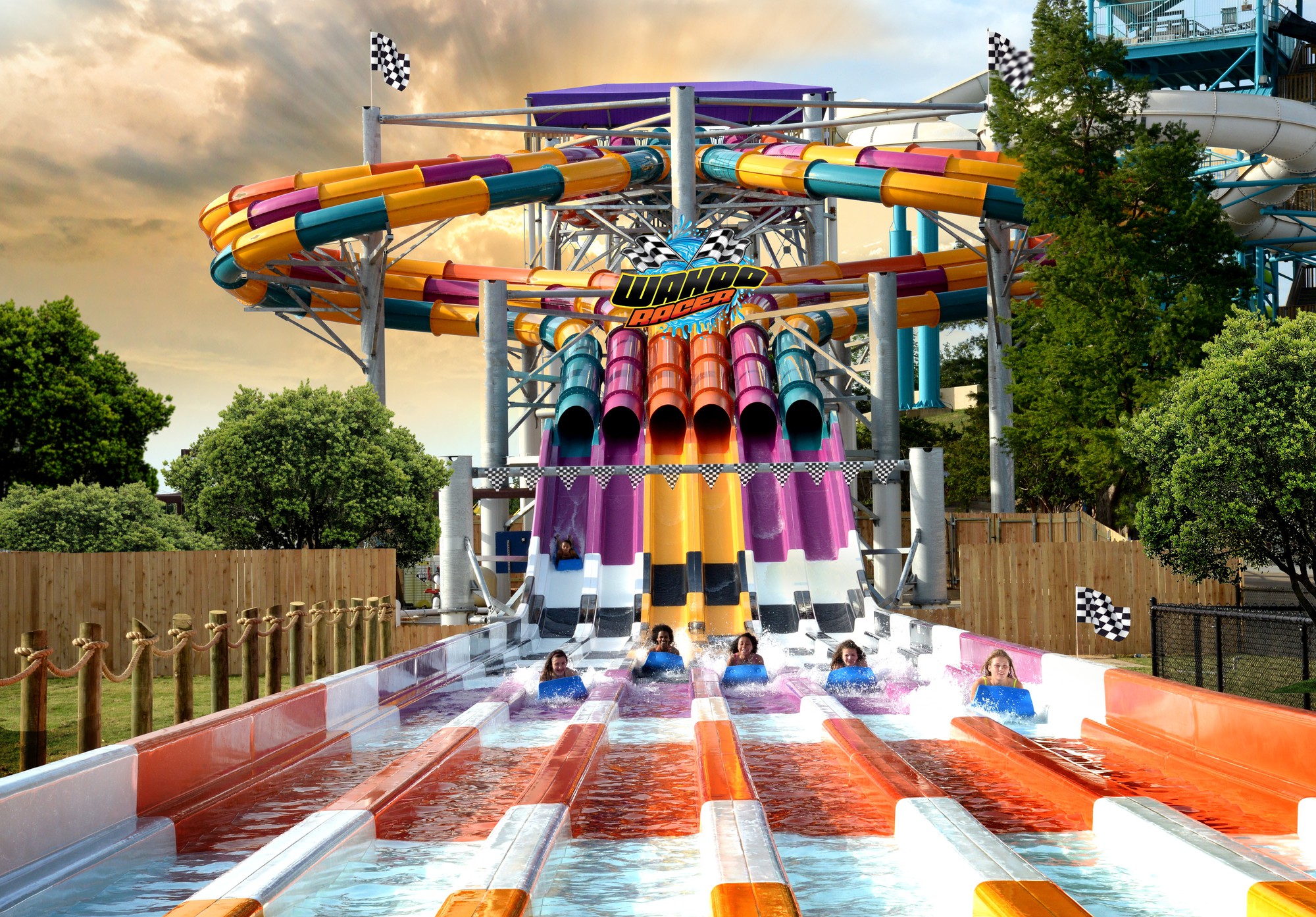 Wahoo Racer water slide at Six Flags White Water in Marietta, Georgia